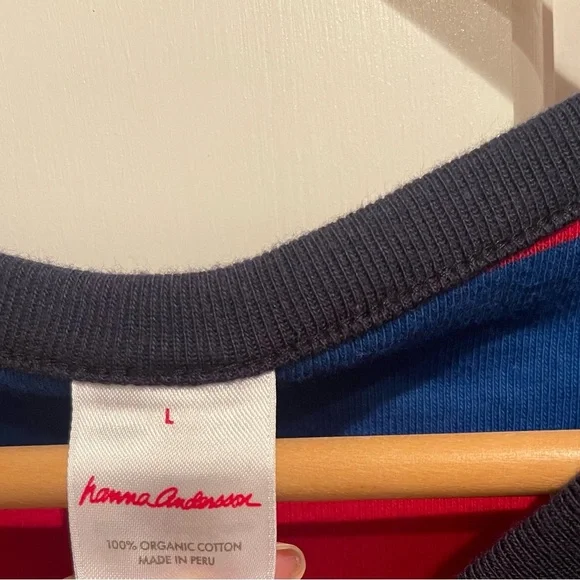 Hanna Andersson Women’s L Green and Blue Long Sleeve Tee and Pant PJ Combo - Picture 2 of 6